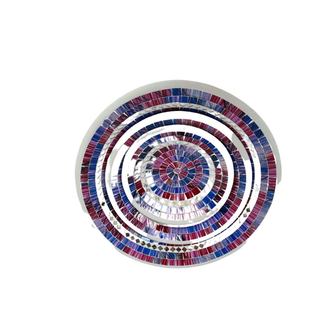 Ceramic glassware bowls set of 3 pink blue colours