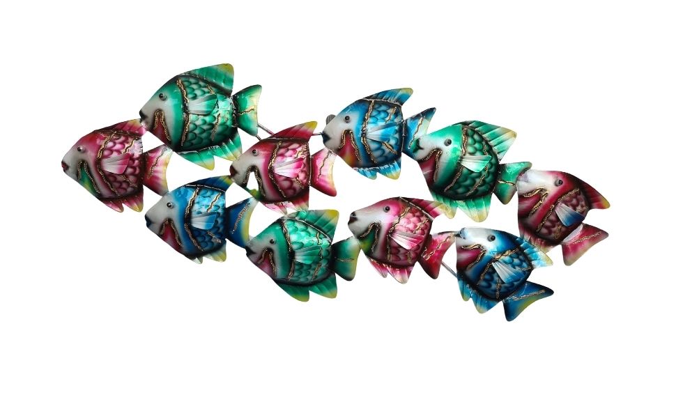 Fish family colourful wall art