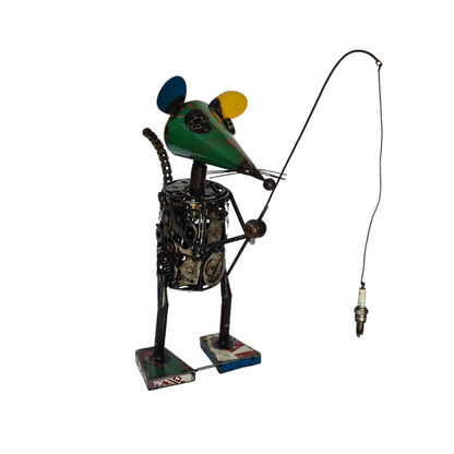 Metal mouse fishing 55 x 44 x 25 cm