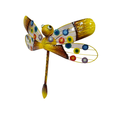 Dragonfly metal art in gold colours 50 x 45 cm