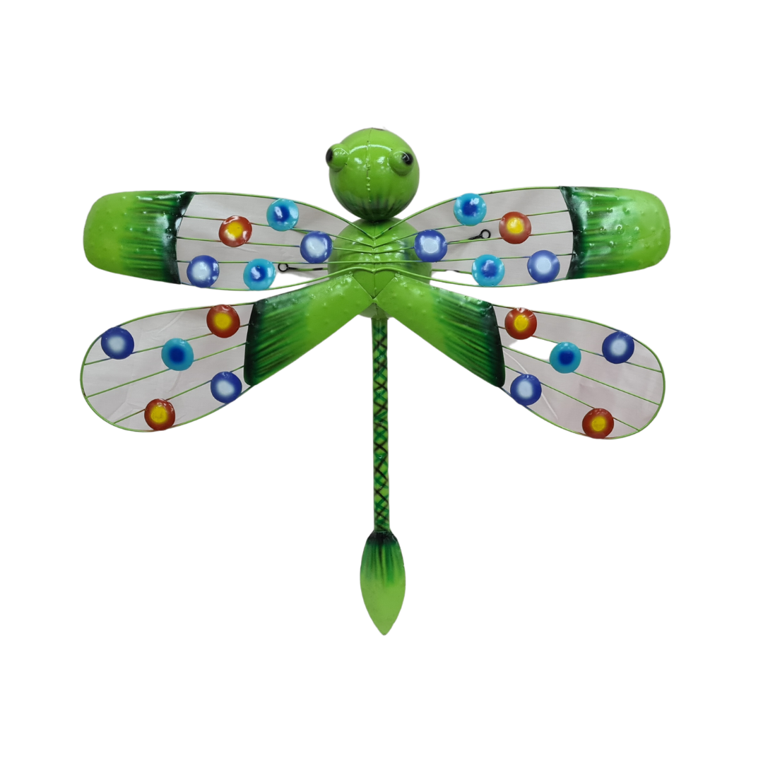 Dragon fly green metal art wall hanging 68 x 60 cm