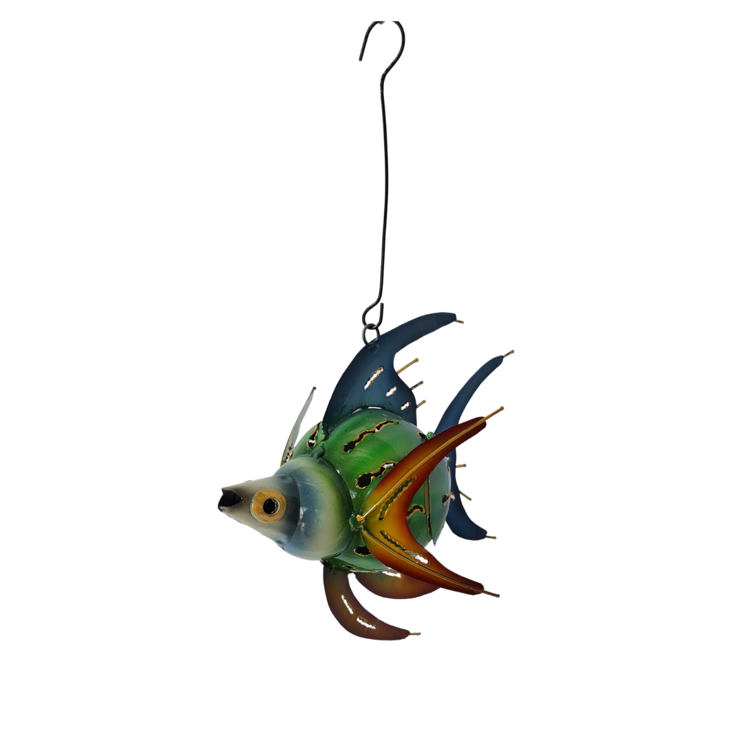 Fish tropical hanging tea light holder 30 cm tall