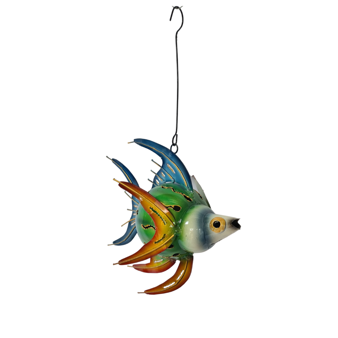 Fish tropical hanging tea light holder 30 cm tall