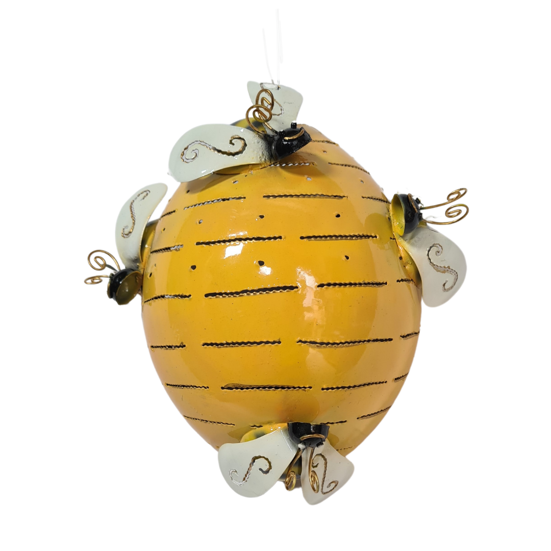 Metal bee wall hanging candle holder 23 cm long
