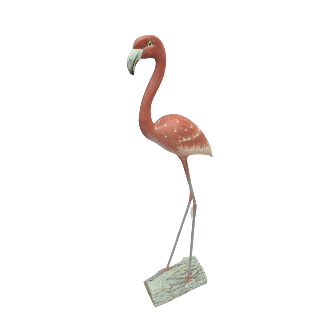 Flamingo figurine on stand 100 cm tall
