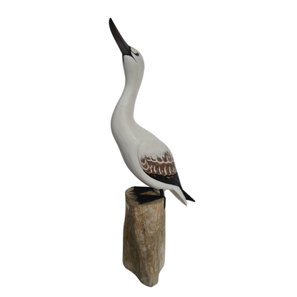 Garnet bird figurine on post 65 cm tall