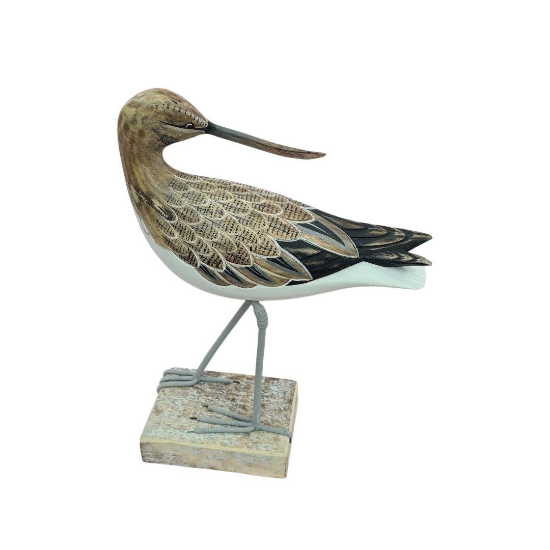 Sand piper bird figure preening 30 cm