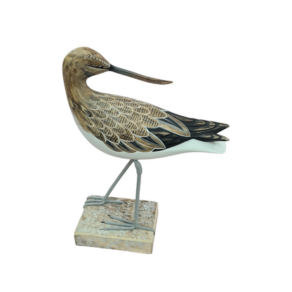 Sand piper bird figure preening 30 cm