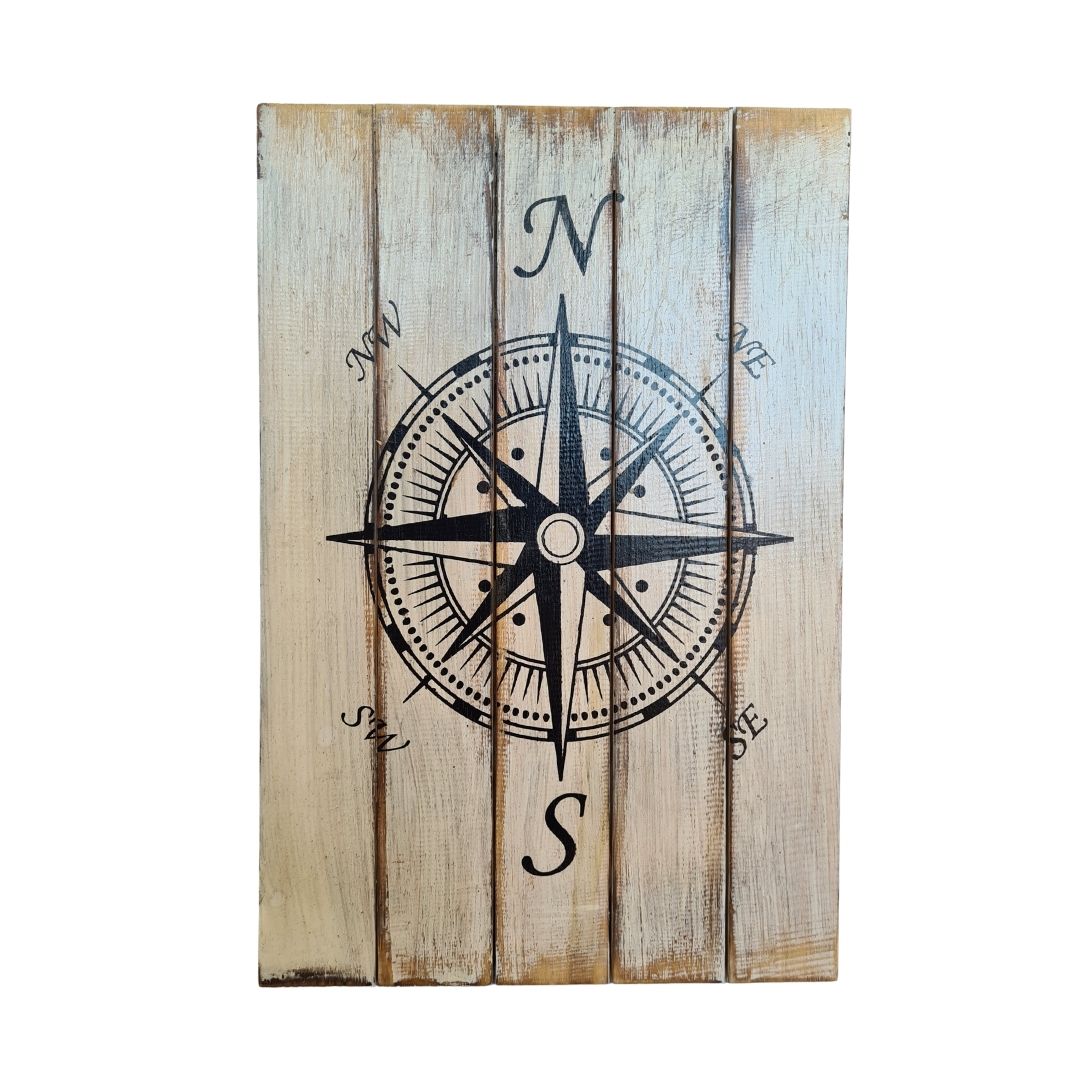 Wooden plaques compass 45, 30cm