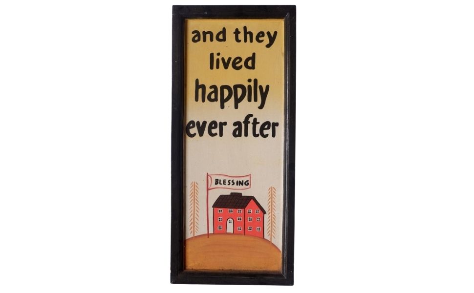 Wall Plaque - and they lived happily ever after