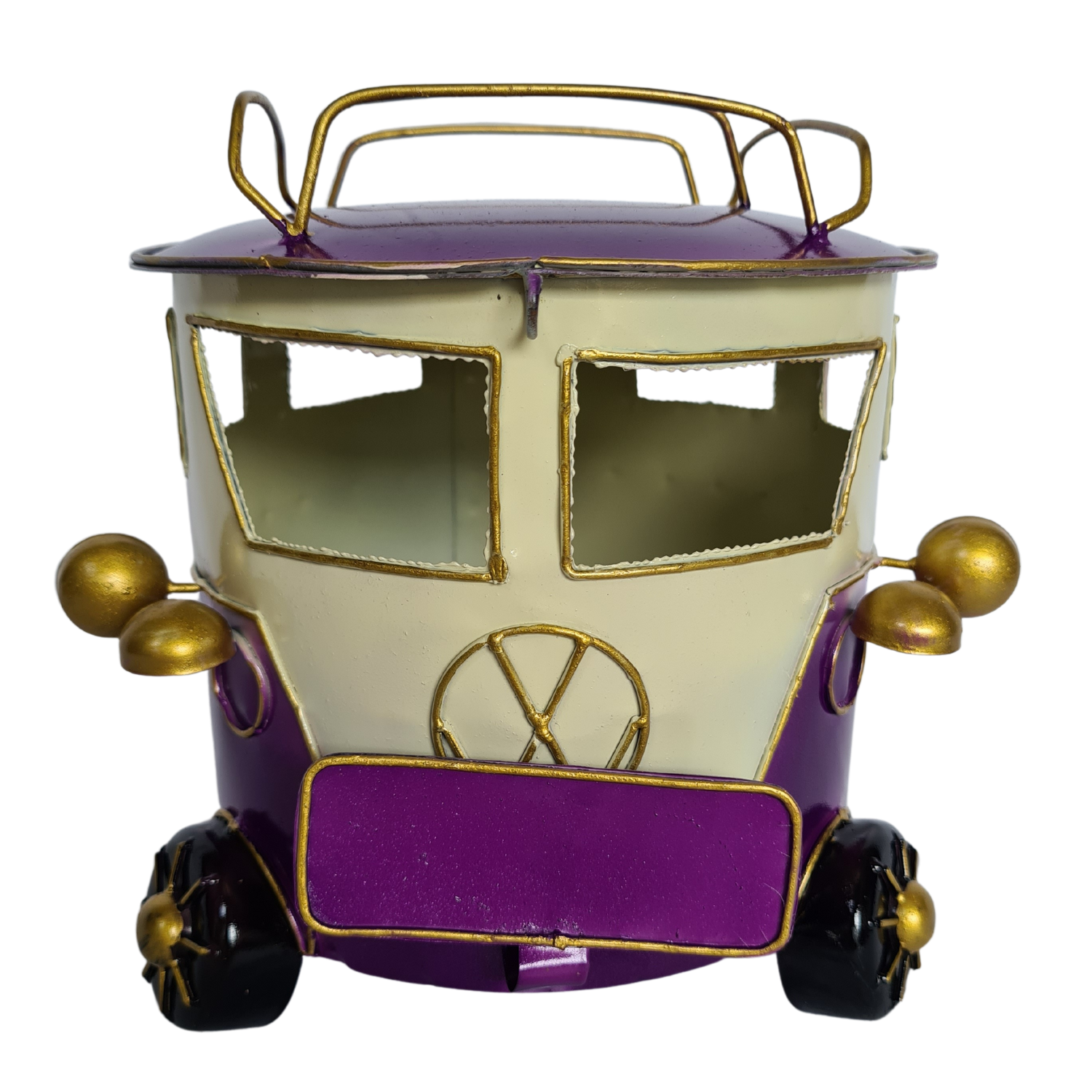 Mosquito coil holder as a funkie VW Combi in purple colour