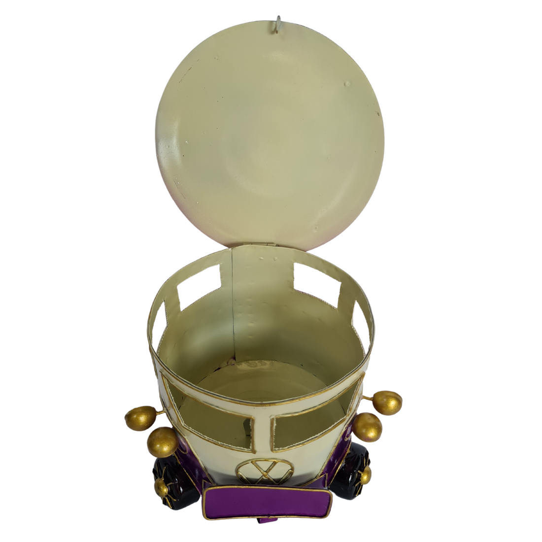 Mosquito coil holder as a funkie VW Combi in purple colour