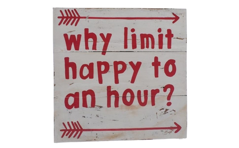 Wall Plaque - Why limit happy to an hour